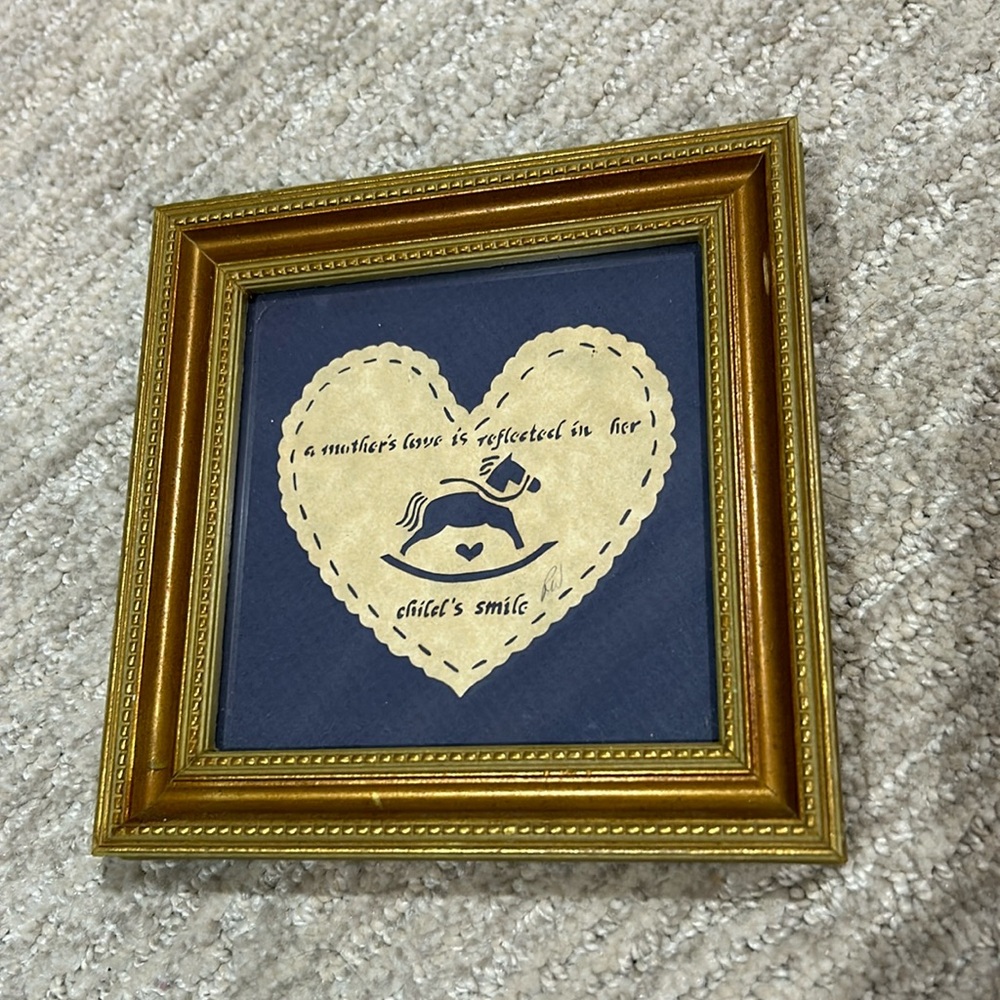 Vintage Wall Art Decor "a mother’s love is reflected in her child’s smile”